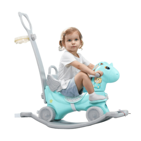 Kids Indoor & Outdoor Ride-On Rocking Horse - Fun and Engaging Foot to Foot Push-Car & Rocker