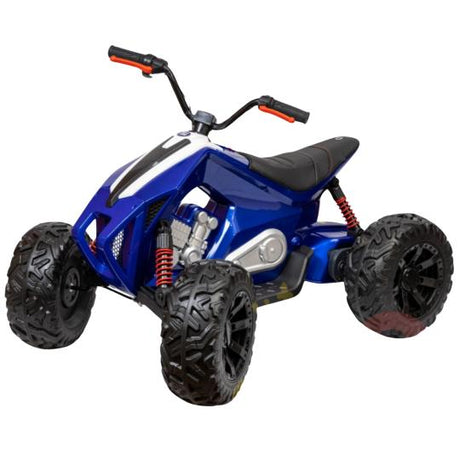 24V Adventure Pro Edition Ride-On Quad W/ Rubber Wheels, Music Player & Lights