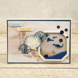 Couture Creations Seaside Girl Flat Seashell Mini Stamp and Die Set