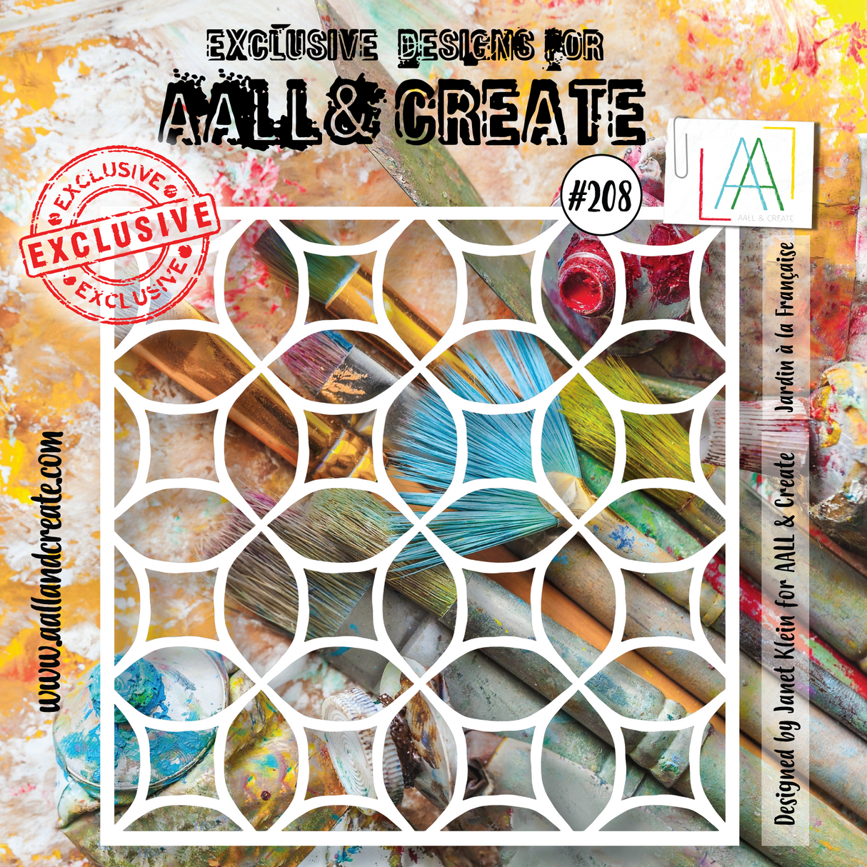 AALL and Create  6"x6" Stencil - 208 - Jardin à la Française