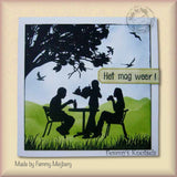 Nellie's Choice Clear Stamp Silhouette Teenagers Series Snacktime