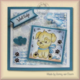 Nellie's Choice Clear Stamp Christmas Cuties Dog With Christmas-Bow
