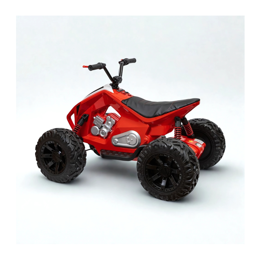 24V Adventure Pro Edition Ride-On Quad W/ Rubber Wheels, Music Player & Lights