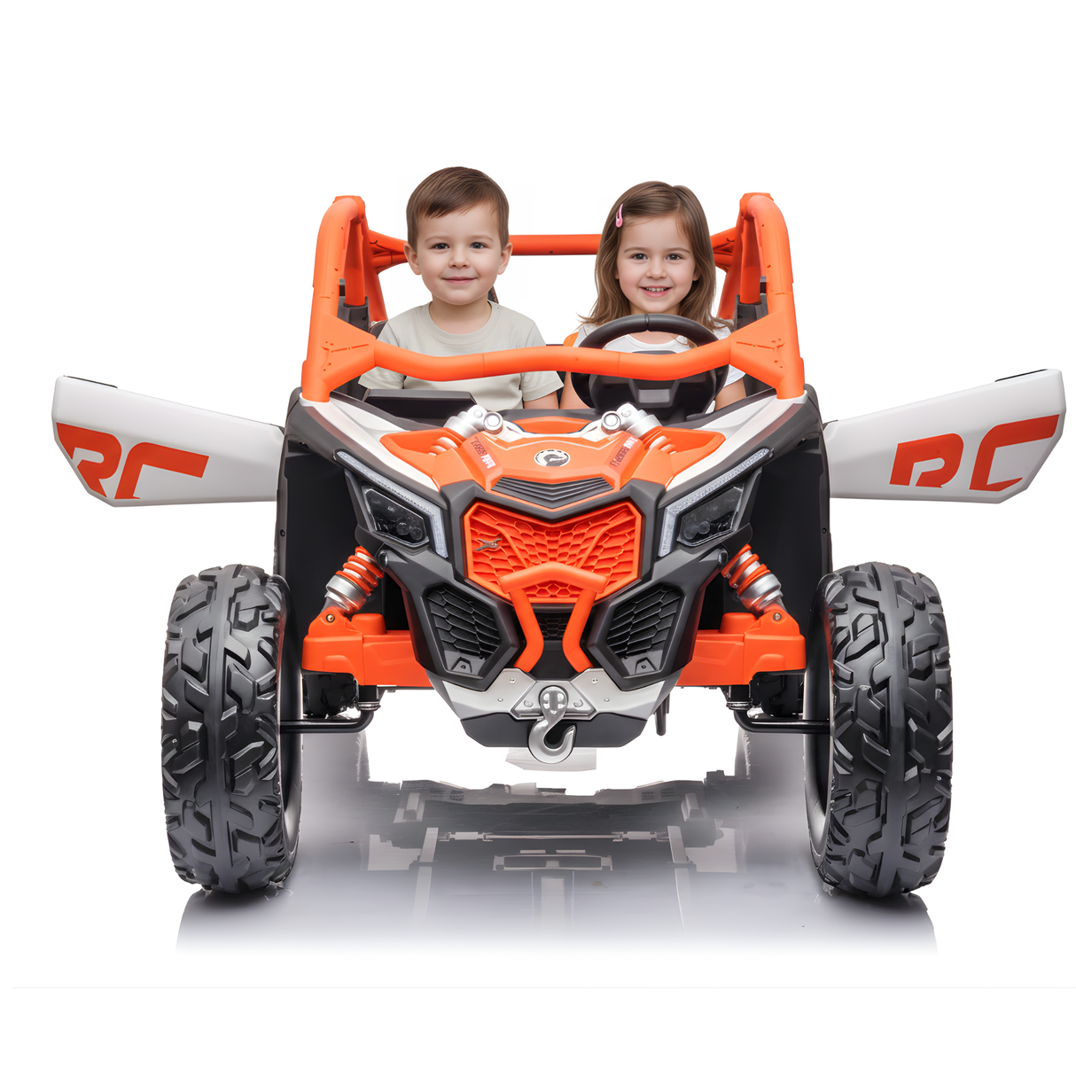 2x24V Can-Am Maverick Pro Edition 4x4 2-Seater Ride-On UTV W/ Air-Filled Rubber Tires, Double Battery Pack, Music Player & RC