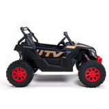 24V UTV-Max Edition XXL 2-Seater 4x4 Ride-On Buggy W/ Rubber Wheels, Music Player, Lights & RC