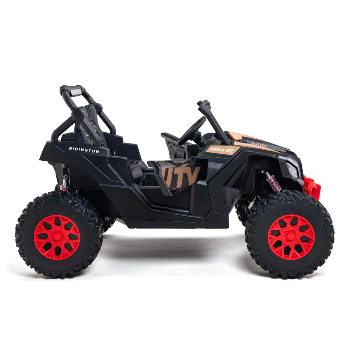 24V UTV-Max Advanced XXL 2-Seater Kids Ride-On 4X4 UTV with Air Filled Rubber Tires, Music Player & RC