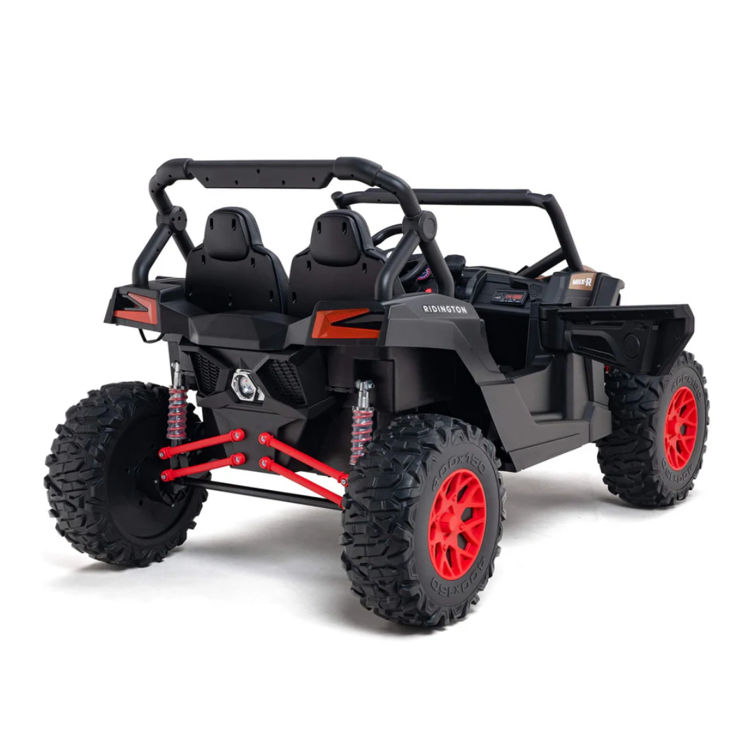 24V UTV-Max Advanced XXL 2-Seater Kids Ride-On 4X4 UTV with Air Filled Rubber Tires, Music Player & RC
