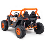 24V UTV-Max Edition XXL 2-Seater 4x4 Ride-On Buggy W/ Rubber Wheels, Music Player, Lights & RC