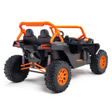 24V UTV-Max Edition XXL 2-Seater 4x4 Ride-On Buggy W/ Rubber Wheels, Music Player, Lights & RC