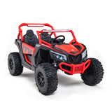 24V UTV-Max Edition XXL 2-Seater 4x4 Ride-On Buggy W/ Rubber Wheels, Music Player, Lights & RC
