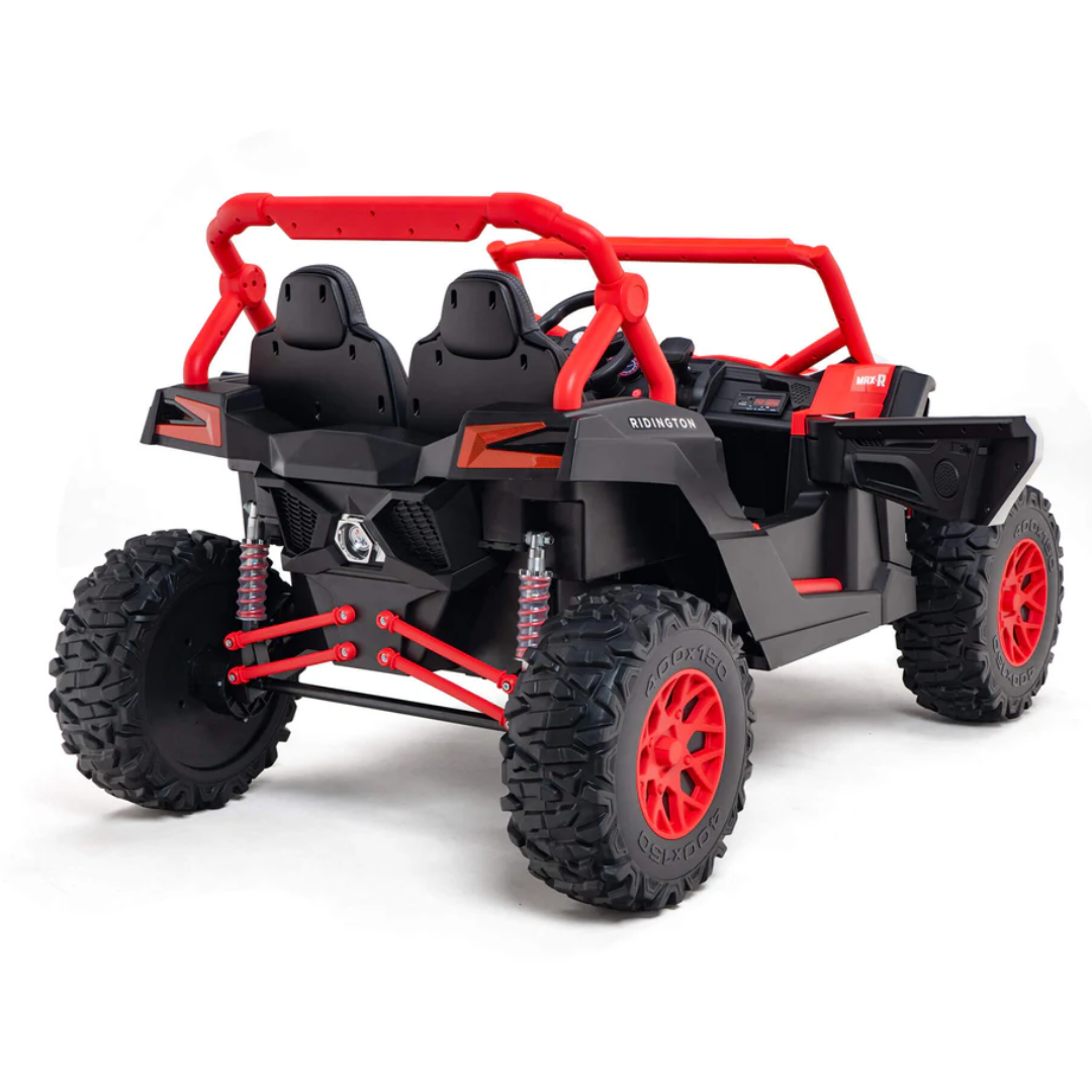 24V UTV-Max Edition XXL 2-Seater 4x4 Ride-On Buggy W/ Rubber Wheels, Music Player, Lights & RC