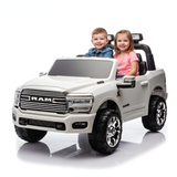 24V RAM 3500 Complete XXL Edition 4x4 Kids 2-Seater Ride-On Truck W/ Rubber Wheels, Music Player & RC