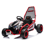 24V Phantom Sport GT Kids High Speed Electric Go Kart with Safety Harness, Lights & Music