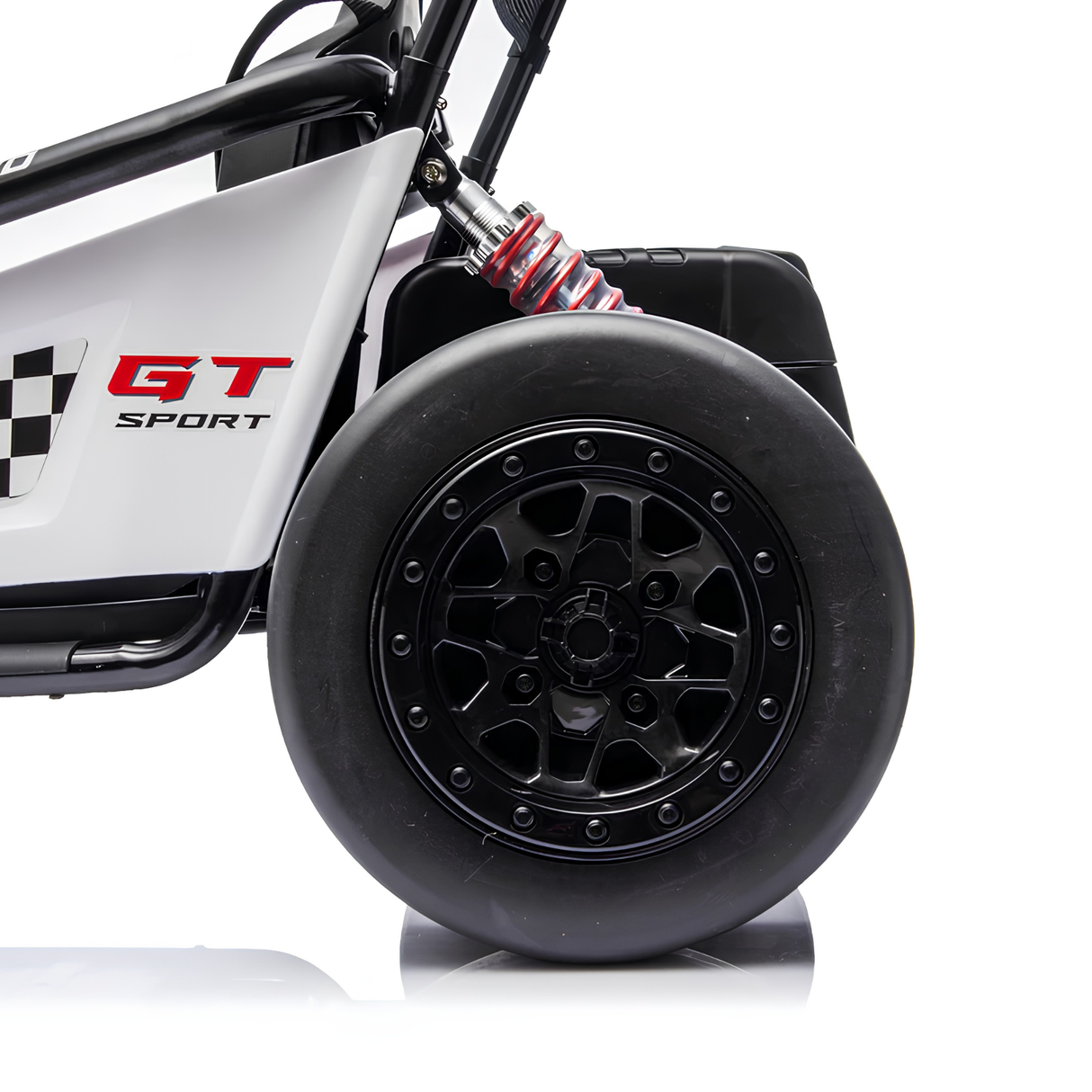 24V Phantom Sport GT Kids High Speed Electric Go Kart with Safety Harness, Lights & Music