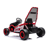 24V Phantom Sport GT Kids High Speed Electric Go Kart with Safety Harness, Lights & Music