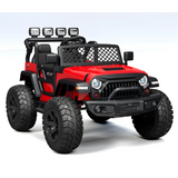 24V Trail-X 2-Seater Upgraded 4x4 AWD Ride-On Truck W/ Rubber Wheels, Music Player, Lights &  RC