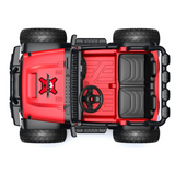 24V Trail-X 2-Seater Upgraded 4x4 AWD Ride-On Truck W/ Rubber Wheels, Music Player, Lights &  RC