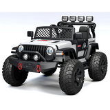 24V Trail-X 2-Seater Upgraded 4x4 AWD Ride-On Truck W/ Rubber Wheels, Music Player, Lights &  RC