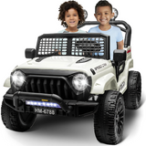 24V X-Racer Edition 2-Seater Upgraded 4x4 AWD Ride-On Truck W/ Rubber Wheels, Music Player & RC