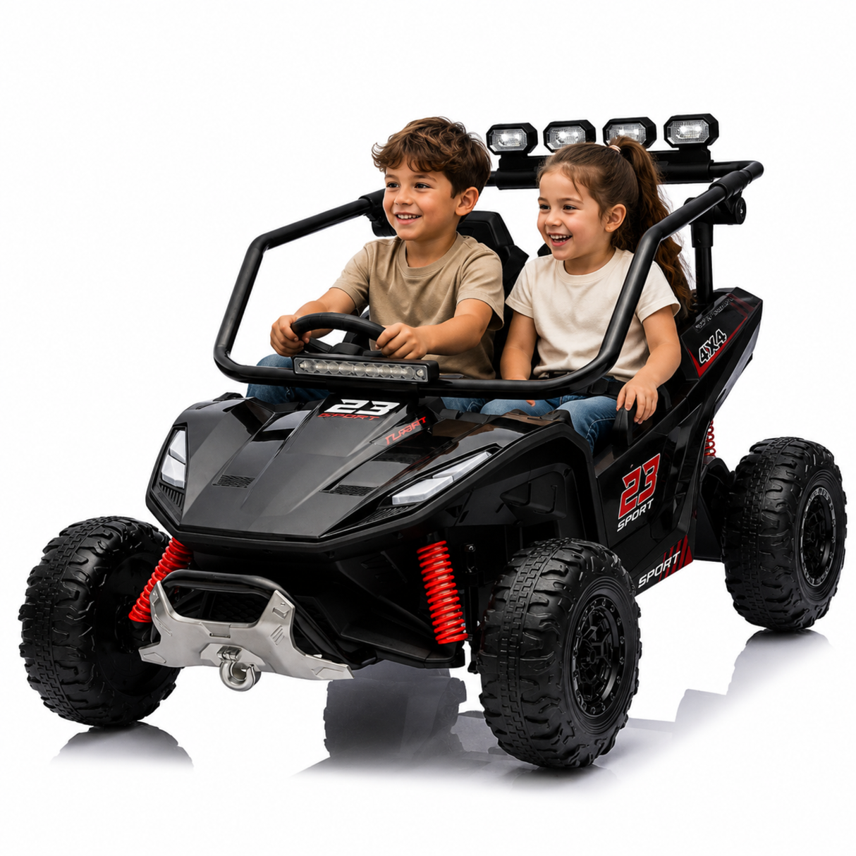 24V X-Raptor 2-Seater Kids Ride-On 4X4 UTV with EVA Rubber Wheels, Music Player & RC