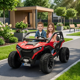 24V Trail Blazer Edition 4x4 Kids Off-Road Ride-On UTV Buggy W/ Rubber Wheels, Music Player & RC