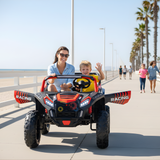 24V Ultra Treck 180-Watt Brushless Edition XXL 2-Seater UTV for Advanced Drivers W/ Inflatable Rubber Tires, Music Player & Lights