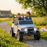 24V Toyota Premium 4x4 2-Seater Ride-On Truck W/ Rubber Wheels, Music Player & RC