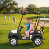 24V Golf Buggy Edition XL 4-Seater 4x4 Ride-On UTV W/ Rubber Wheels, Music Player & RC
