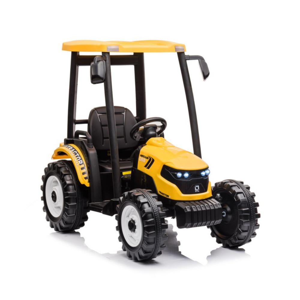 Tracteur-remorque monoplace à 6 roues 24 V pour enfants et tout-petits