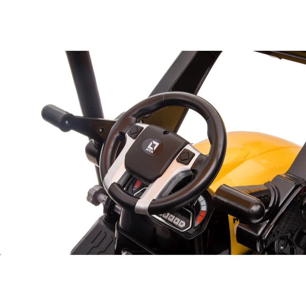 Tracteur-remorque monoplace à 6 roues 24 V pour enfants et tout-petits