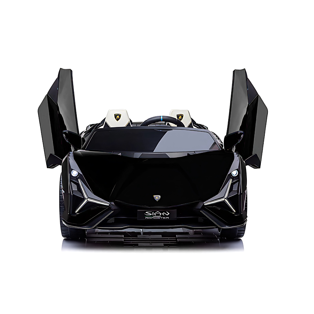 24V Lamborghini Sian Drifting Edition 2-Seater Ride-On Car W/ Drift Mode, Music Player, Butterfly Doors & RC