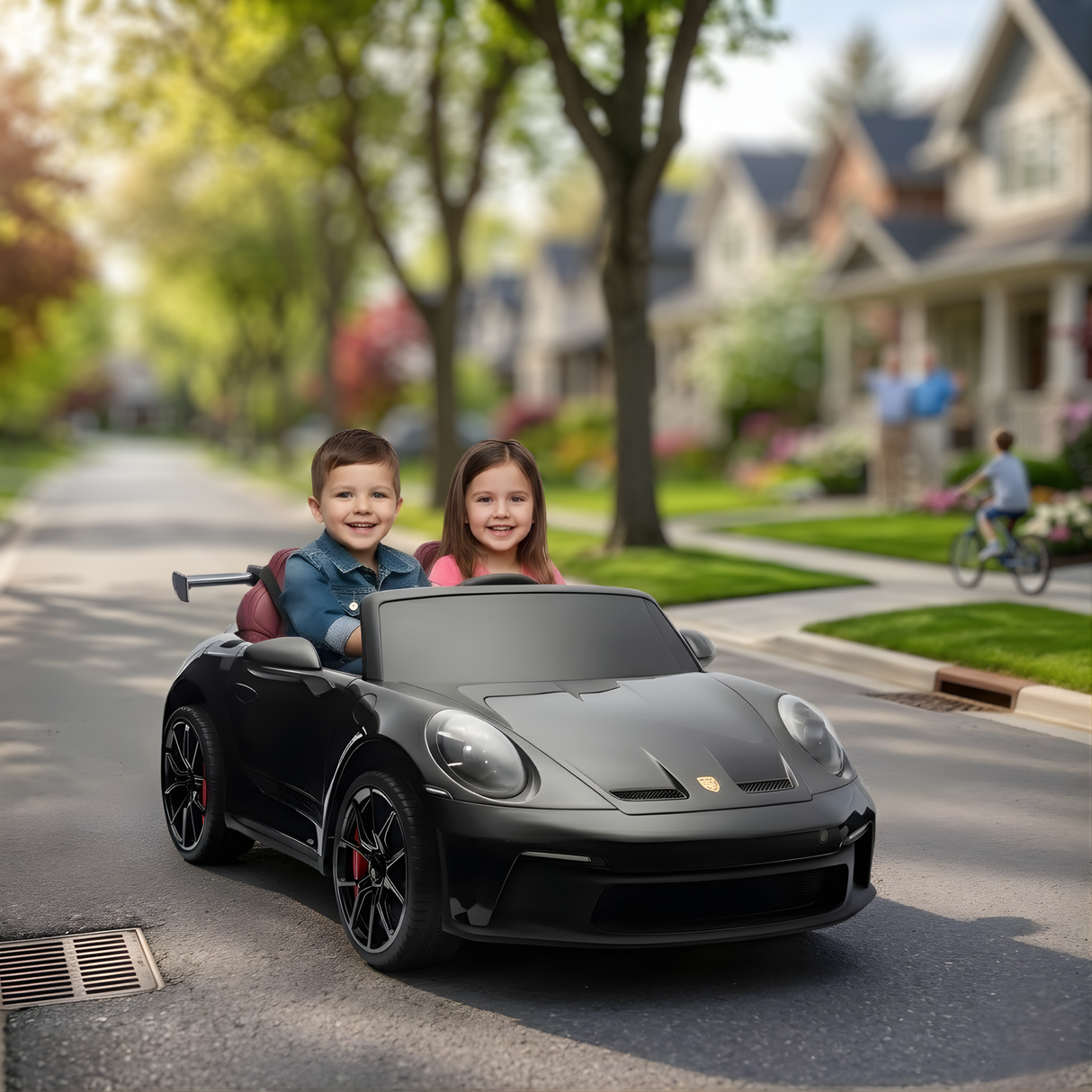 24V Porsche 911 GT3 4x4 AWD MP4 Edition 2-Seater Licensed Ride-On Car W/ Rubber Wheels, Music Player & RC