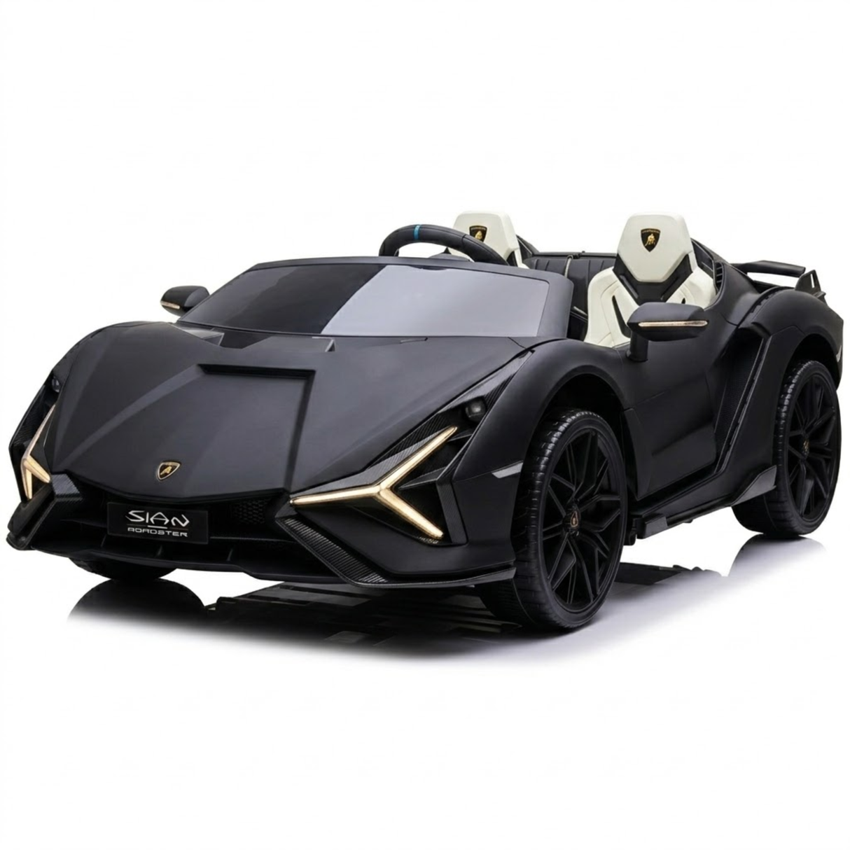 24V Lamborghini Sian Drifting Edition 2-Seater Ride-On Car W/ Drift Mode, Music Player, Butterfly Doors & RC