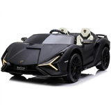 24V Lamborghini Sian Drifting Edition 2-Seater Ride-On Car W/ Drift Mode, Music Player, Butterfly Doors & RC