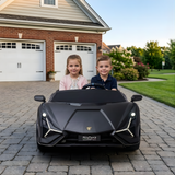 24V Lamborghini Sian Drifting Edition 2-Seater Ride-On Car W/ Drift Mode, Music Player, Butterfly Doors & RC