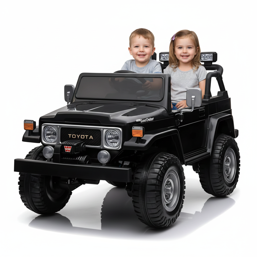 24V Toyota Premium 4x4 2-Seater Ride-On Truck W/ Rubber Wheels, Music Player & RC