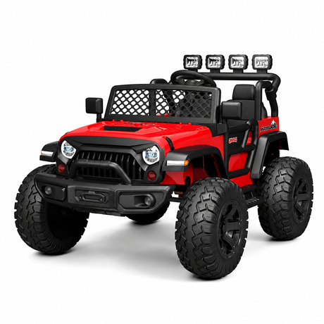 24V Trail-MX 2-Seater Upgraded 4x4 AWD Ride-On Truck W/ Rubber Wheels, Music Player, Lights &  RC