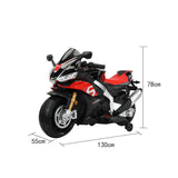 24V Big Kids Aprilia Premium 2-Rider Ride-On Motorcycle