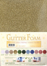 10 Glitter Foam Sheets A4