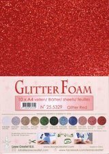 10 Glitter Foam Sheets A4