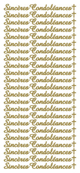 Peel Off Stickers - Sincères Condoléances