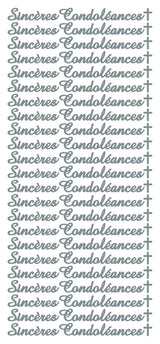 Peel Off Stickers - Sincères Condoléances