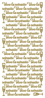 Peel Off Stickers - Vive la retraite