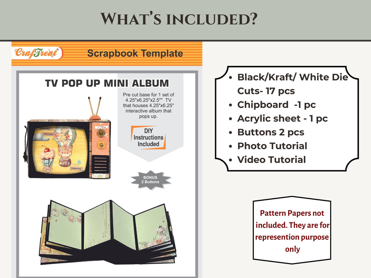 CrafTreat TV Pop Up Mini Album - Kraft