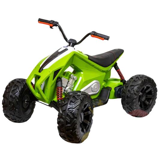 24V Adventure Pro Edition Ride-On Quad W/ Rubber Wheels, Music Player & Lights