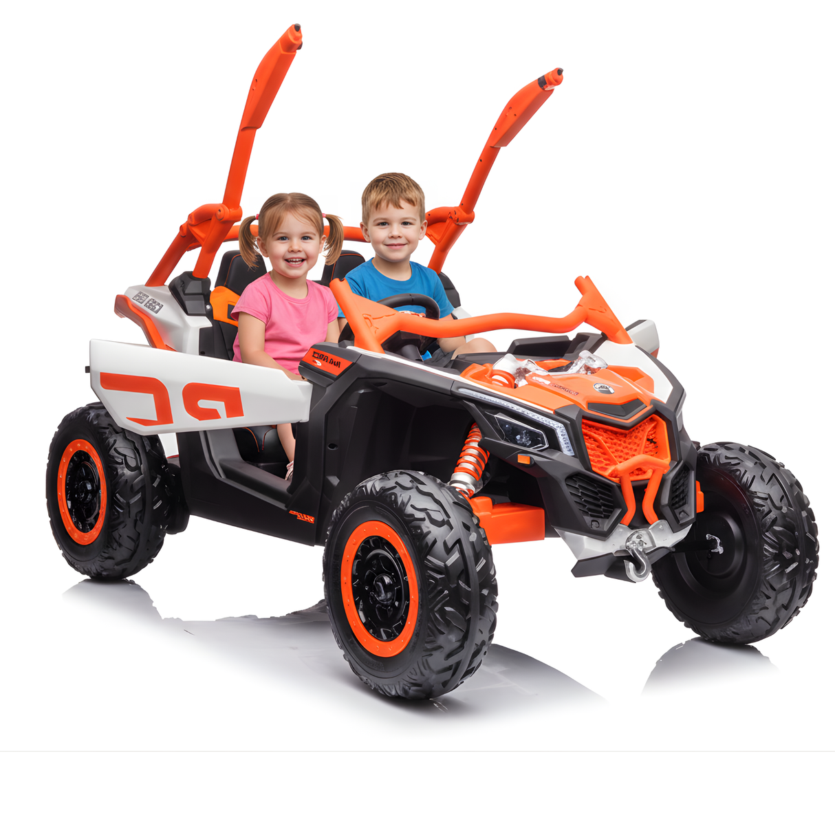 2x24V Can-Am Maverick Pro Edition 4x4 2-Seater Ride-On UTV W/ Air-Filled Rubber Tires, Double Battery Pack, Music Player & RC