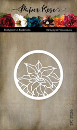 Christmas Poinsettia Circle Metal Cutting Die 30153
