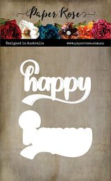 Layered Happy Inked Large Metal Cutting Die 31584