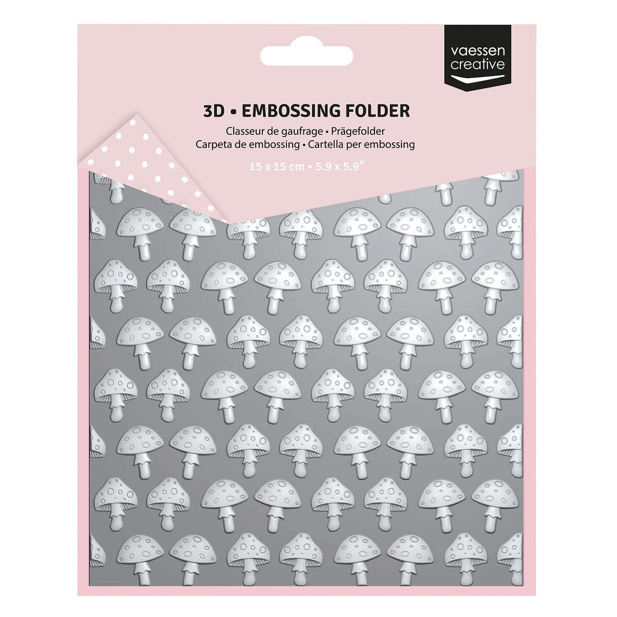 Vaessen Creative • Embossing Folder Mushrooms 5.9x5.9in 1pcs
