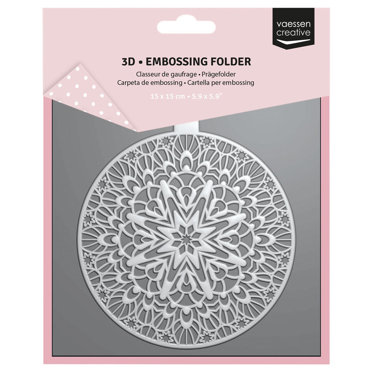 Vaessen Creative • 3D Embossing Folder Christmas Bauble 15x15cm
